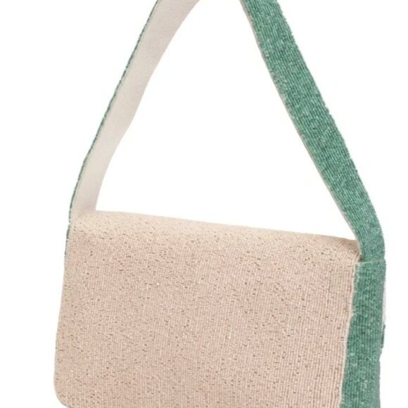 Handcrafted in India Beaded Diver Swim Sun Shoulder Bag NWT Tik Tok Viral - Picture 2 of 6